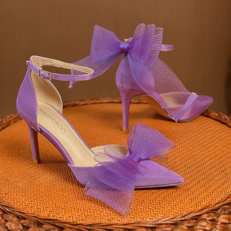 Bow Decor Heeled Pumps