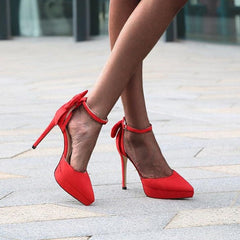 Bow Decor Heel Pumps