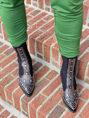 Studded Pointed Toe Booties