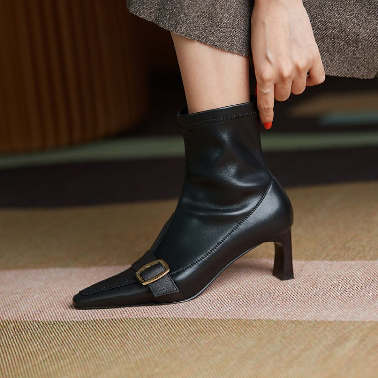 Erica Vintage Buckle Booties