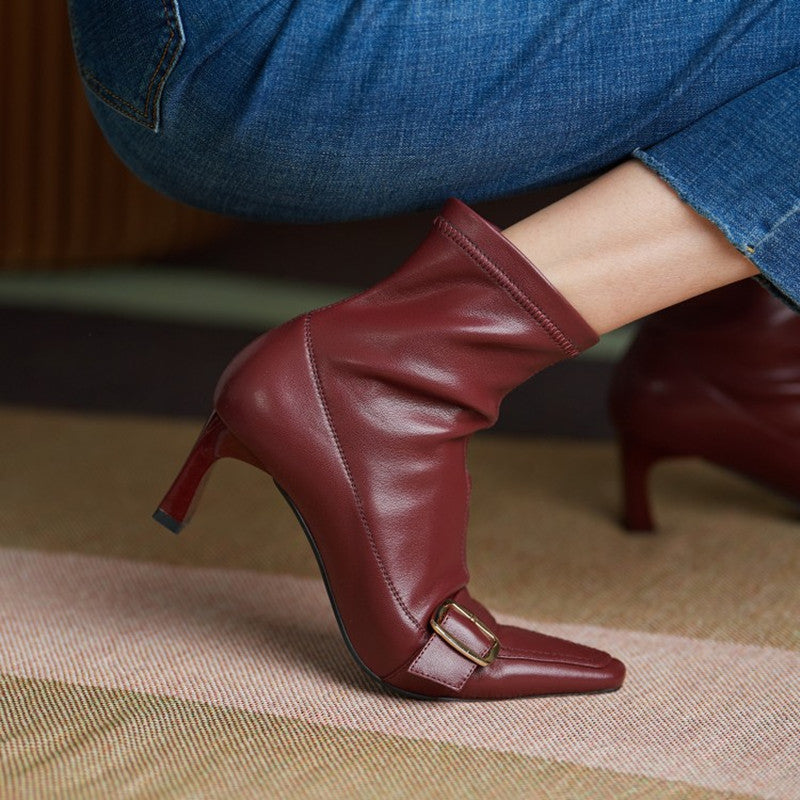 Erica Vintage Buckle Booties