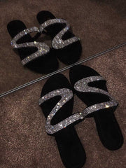 Sweet Hot Drill Sequined Slipper