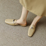 Erin Nude Loafer Mules