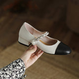 Daphne Cap Toe Mary Janes with Chain