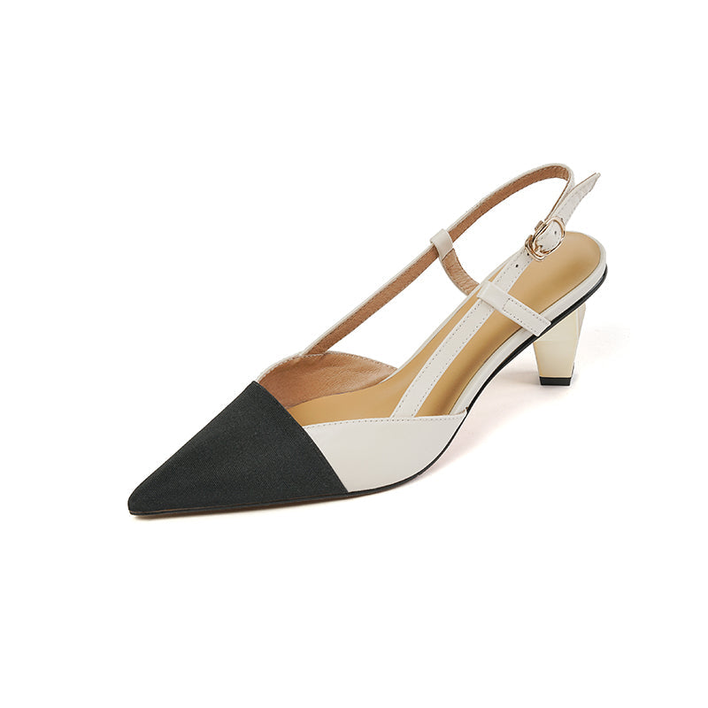 Christiana Cap Toe Slingback Novelty Heels