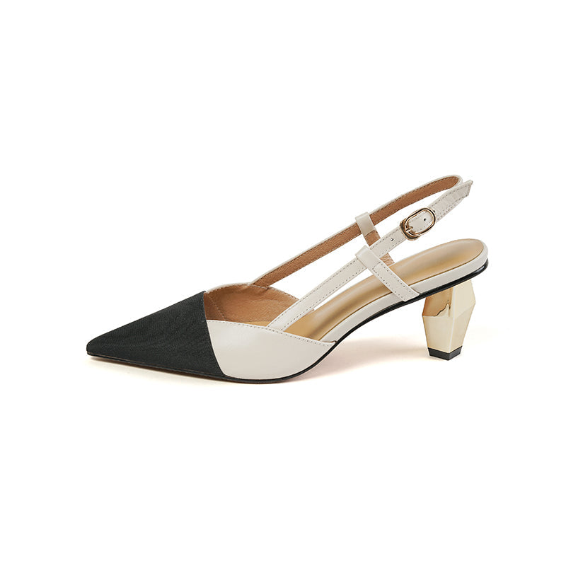 Christiana Cap Toe Slingback Novelty Heels