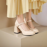 Claire Chunky Heel Mary Janes Pumps