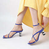 Clover Novelty Heel Cross Strap Sandals