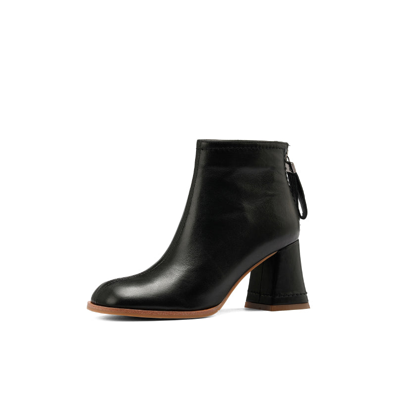 Charli Handmade Genuine Leather Heeled Ankle Boots