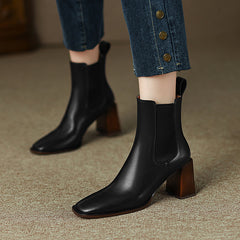 Halle Cognac Boots with Heels