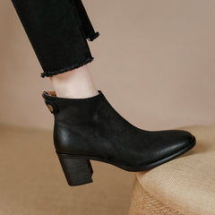 Botines de piel negros Faryn