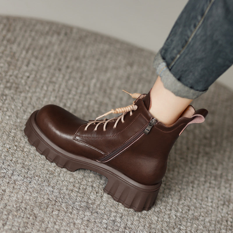 Botas con cordones Haley Brown para mujer