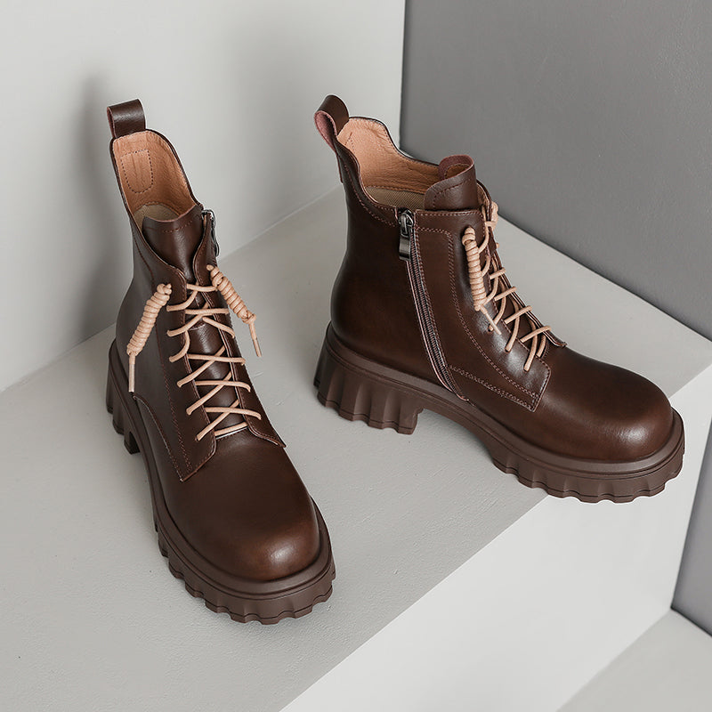 Botas con cordones Haley Brown para mujer