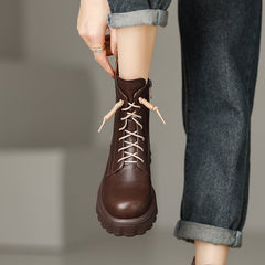 Botas con cordones Haley Brown para mujer