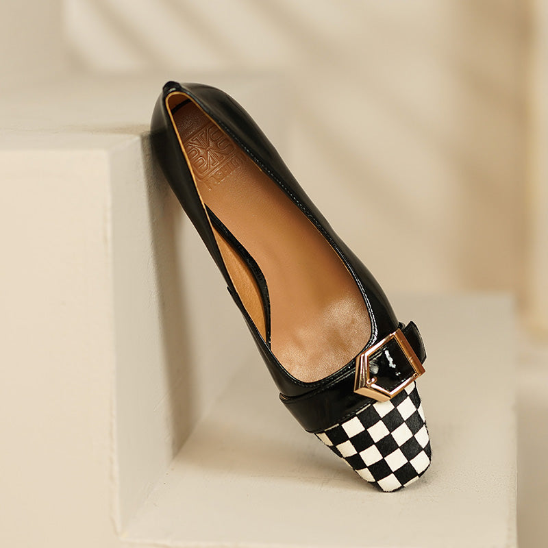 Caitlyn Checkerboard Cap Toe Heels