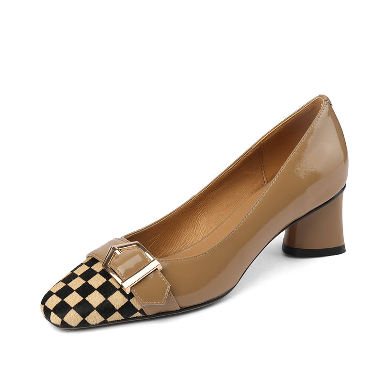 Caitlyn Checkerboard Cap Toe Heels