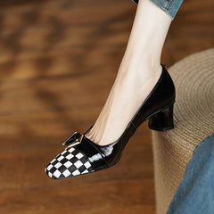 Caitlyn Checkerboard Cap Toe Heels