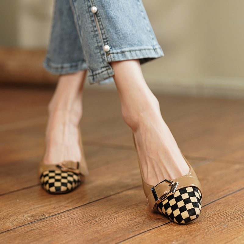 Caitlyn Checkerboard Cap Toe Heels