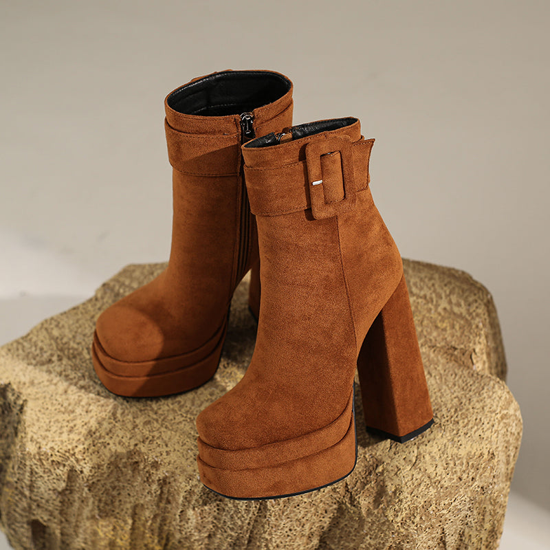 Greer Brown Platform Boots