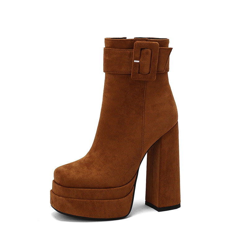 Greer Brown Platform Boots