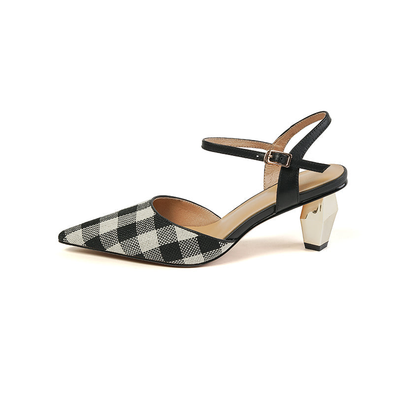 Carley Vintage Plaid Novelty Heels