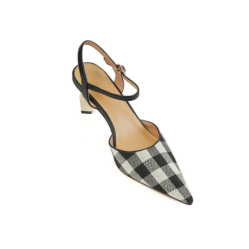 Carley Vintage Plaid Novelty Heels