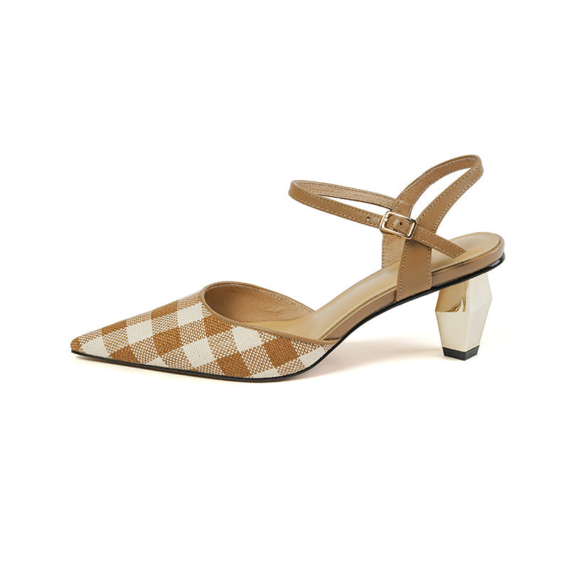 Carley Vintage Plaid Novelty Heels