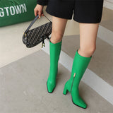 Gala Green Knee High Boots