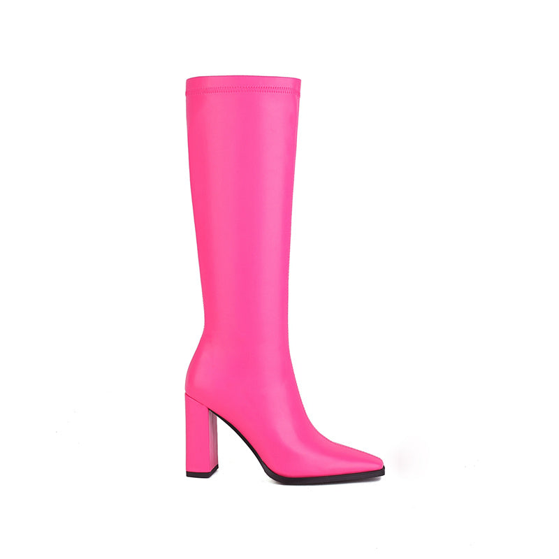 Gala Pink Knee High Boots