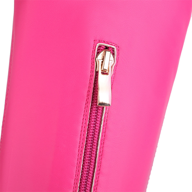 Gala Pink Knee High Boots