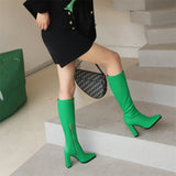 Gala Green Knee High Boots