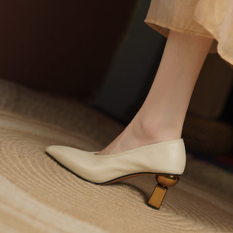 Courtney V Cut Vintage Novelty Heels