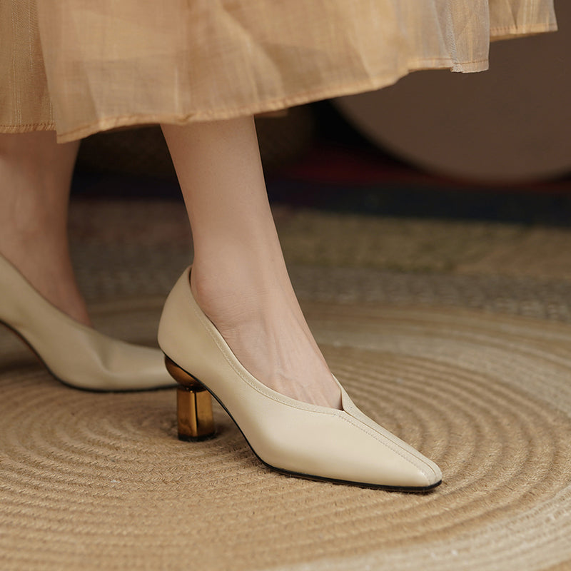 Courtney V Cut Vintage Novelty Heels